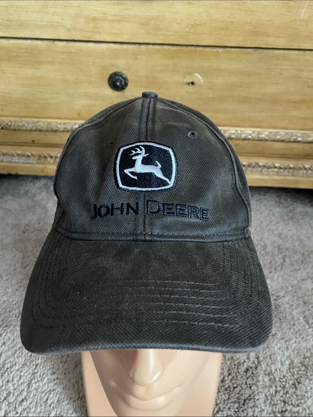 John Deere Dark Brown Embroidered Logo Cap